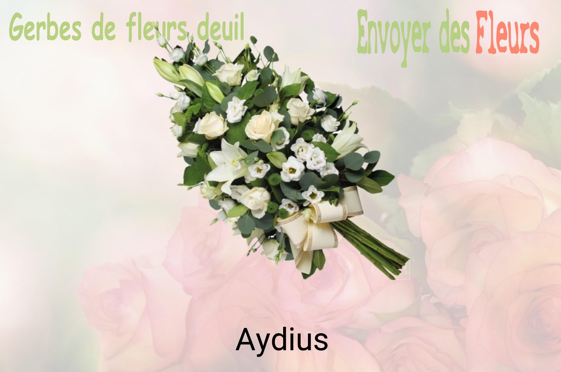 Gerbe de fleurs de deuil livrée à Aydius
